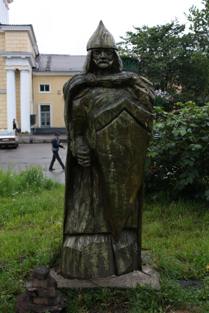 Wooden sculpture., Луга