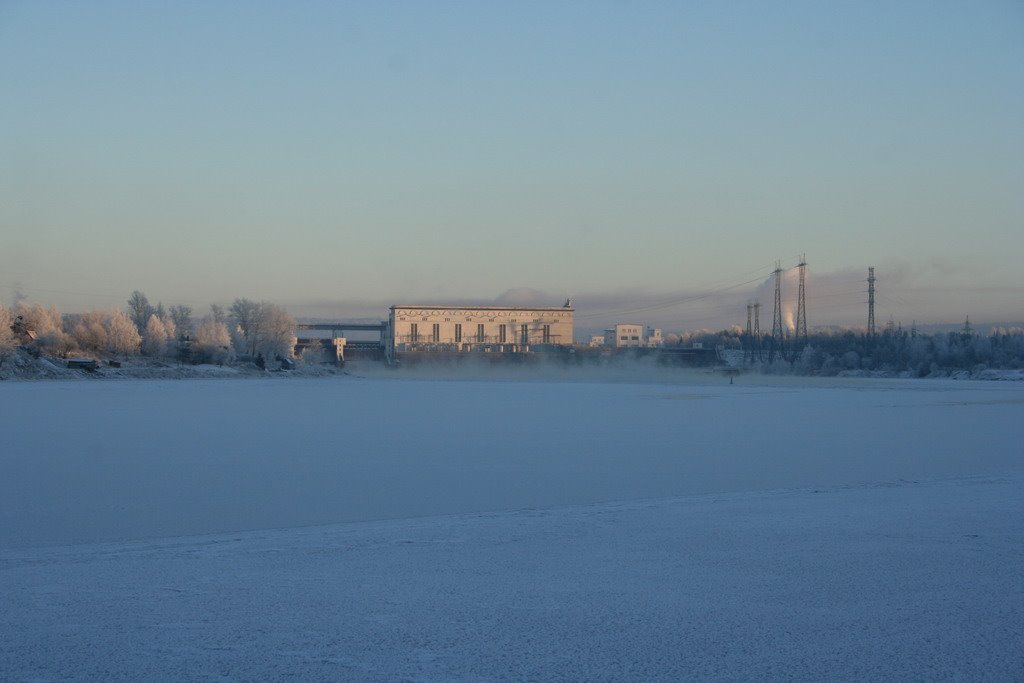 Frozen river Svir, Подпорожье