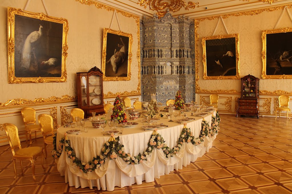 Белая парадная столовая в Екатерининском дворце, Пушкин