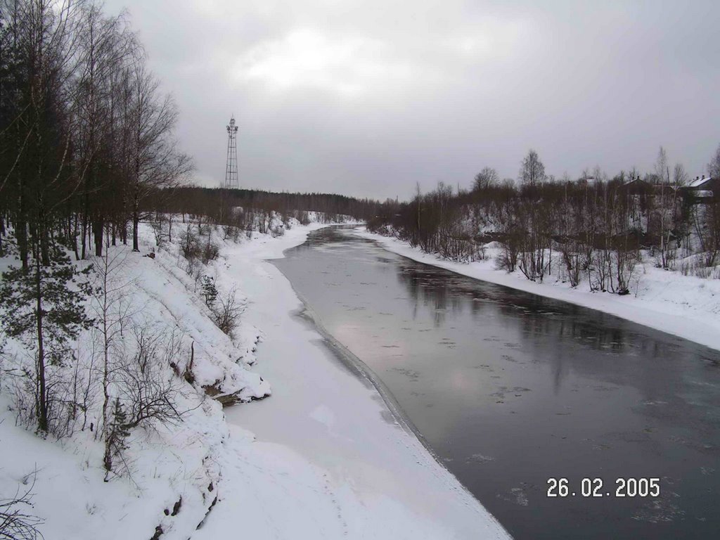 на мосту зимой (On the bridge in the winter), Сланцы