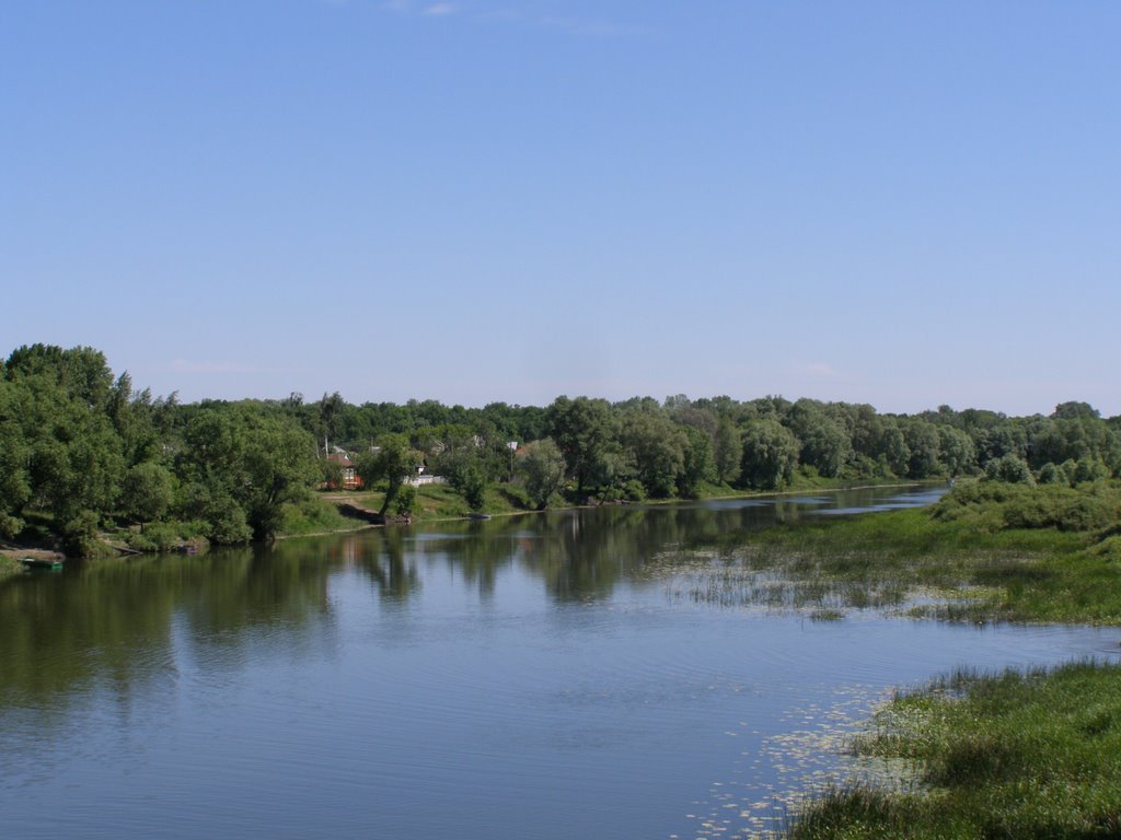 Вид со старого моста через реку Хопер в городе Балашов, Балашов