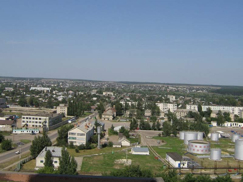 Вид на город со здания нового элеватора, Петровск