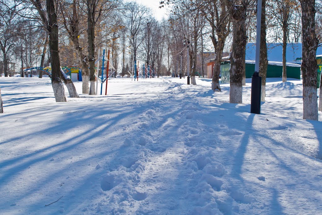 Парк зимой, Ртищево