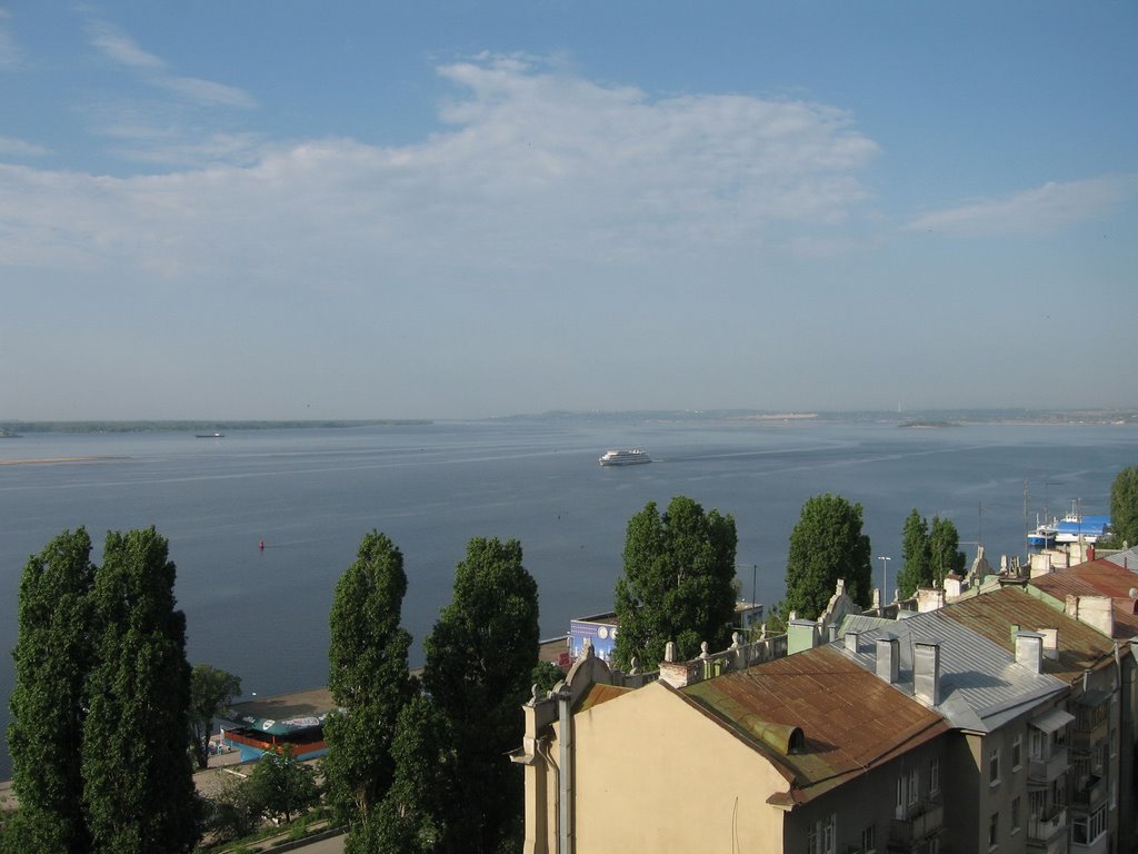 View from Slovakia hotel to Volga, Саратов