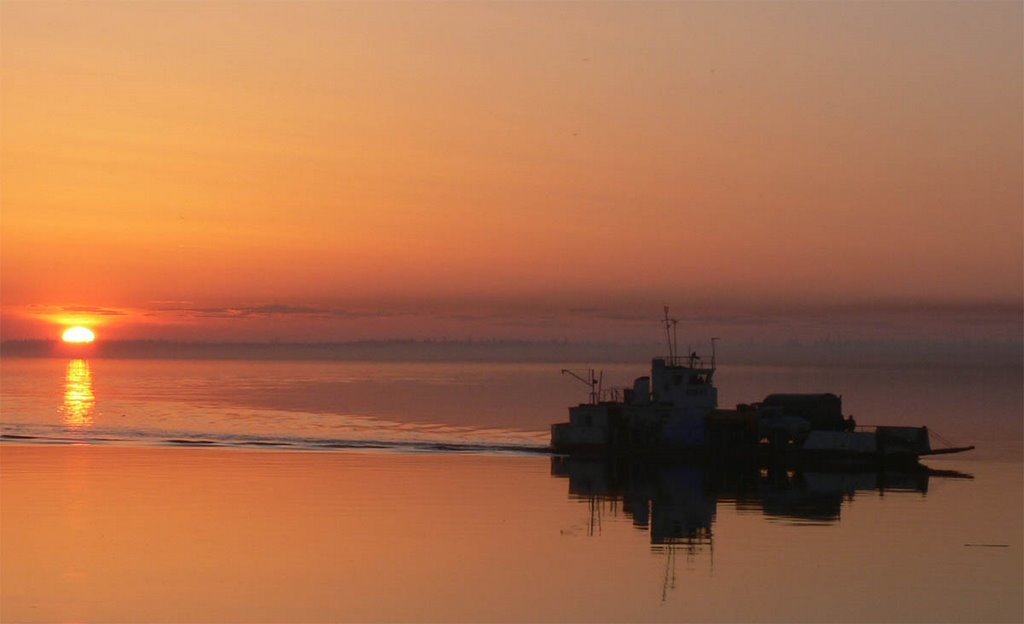 Sunset at Vilui river - Закат на Вилюе, Верхневилюйск
