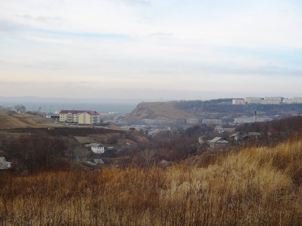 Вид на город с Моргородка ( с ул. Красноармейской), Корсаков