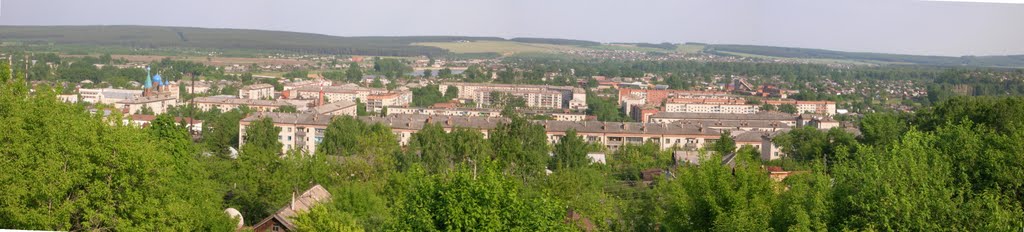 Вид на восточную часть города с Дивьей горы, Красноуфимск