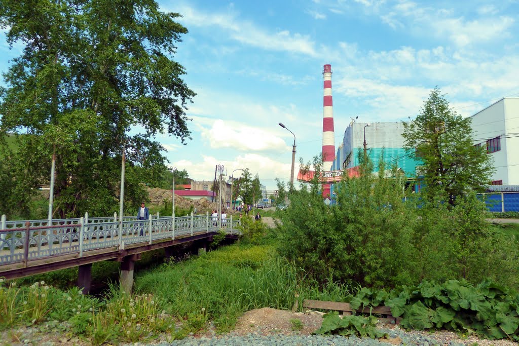 Нижние Серги. Пеший мост через Заставку., Нижние Серги