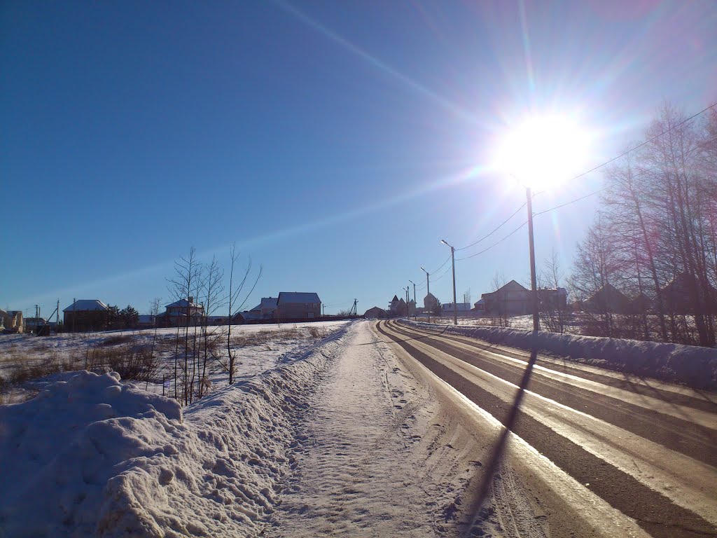 Дорога на Сосновку зимой, Десногорск