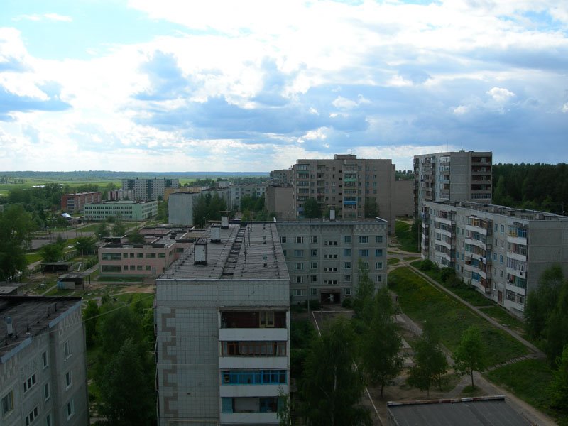 Вид на микрорайон с 9ти этажки, Дорогобуж