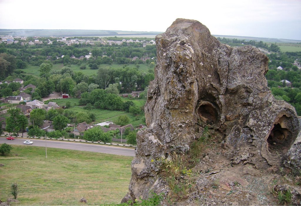 Панорама села со скалы Лягушка, Александровское