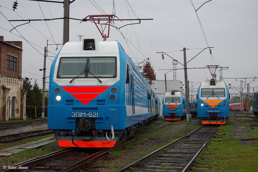 Electric locomotives in depot Mineralnie vody, Минеральные Воды