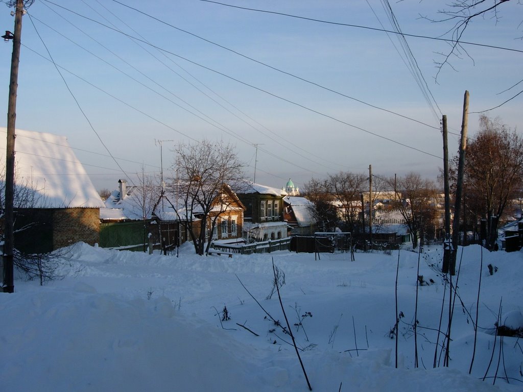 вид на Троицкий собор с улицы Крылова, Моршанск