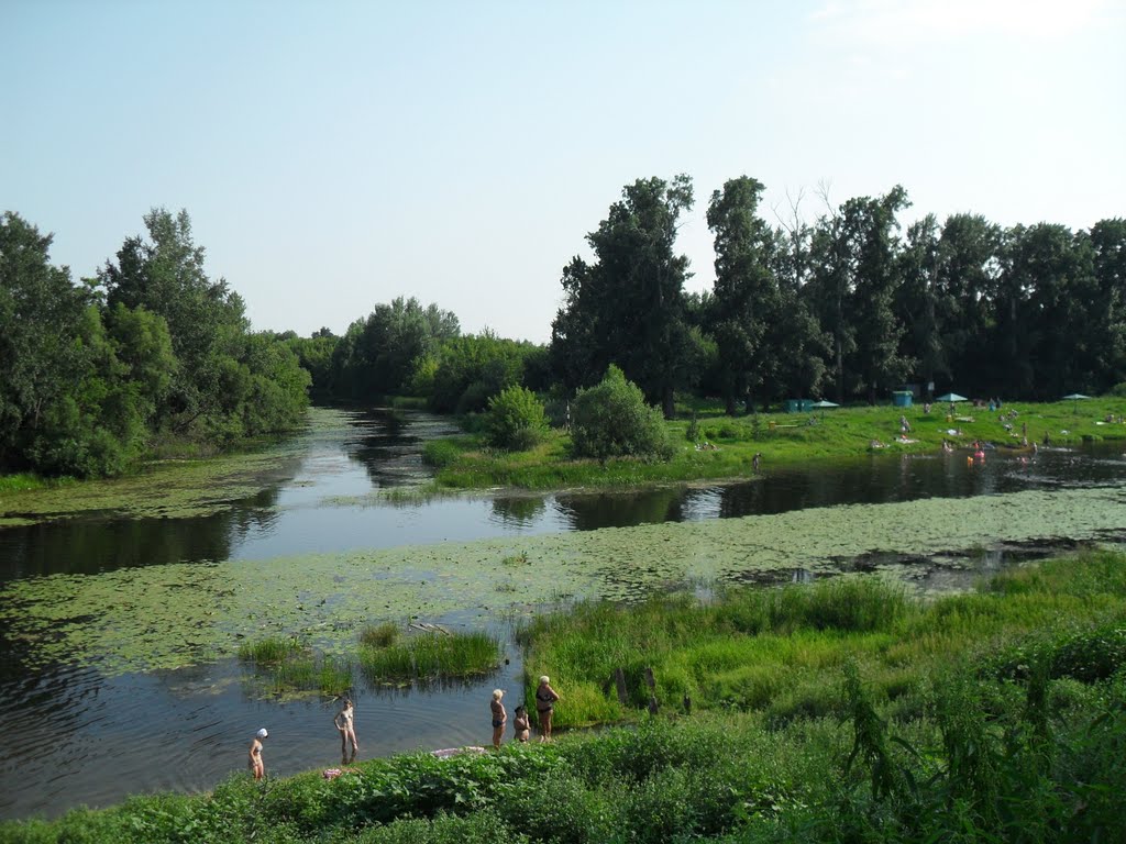 Город Моршанск. Пятиэтажки на берегу и заброшенная ГЭС на берегу реки Цны Прекра