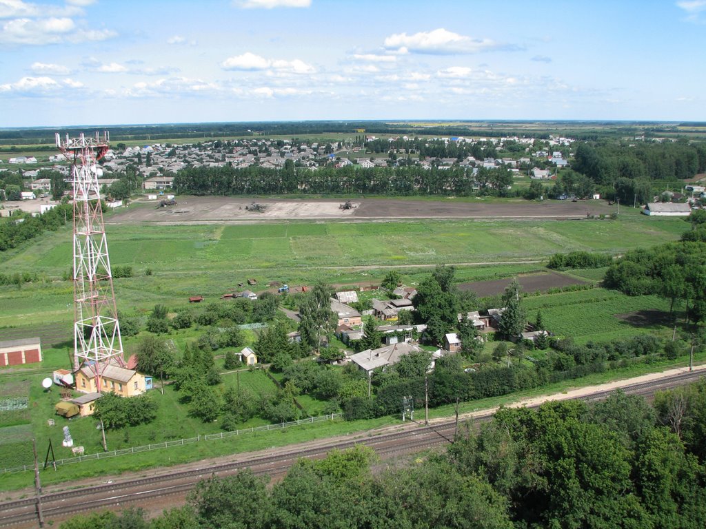Vista of PETROVSKOE from elevator. (Перспектива на Петровское с элеватора)., Петровское