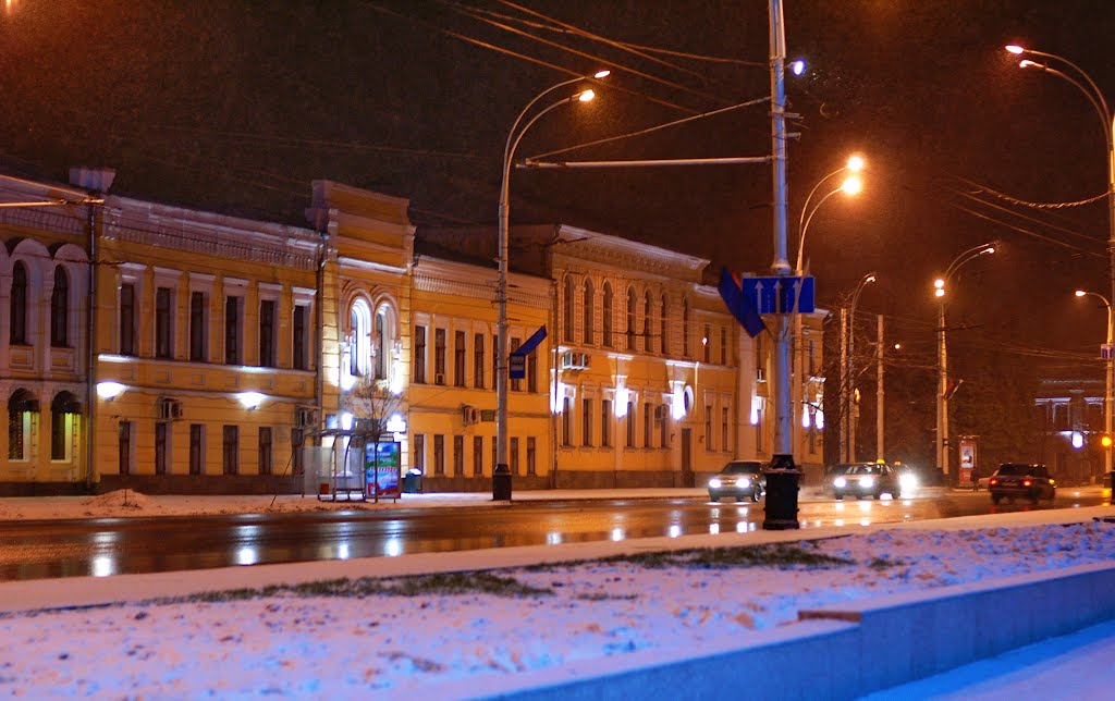 Ночной снегопад в Тамбове., Тамбов