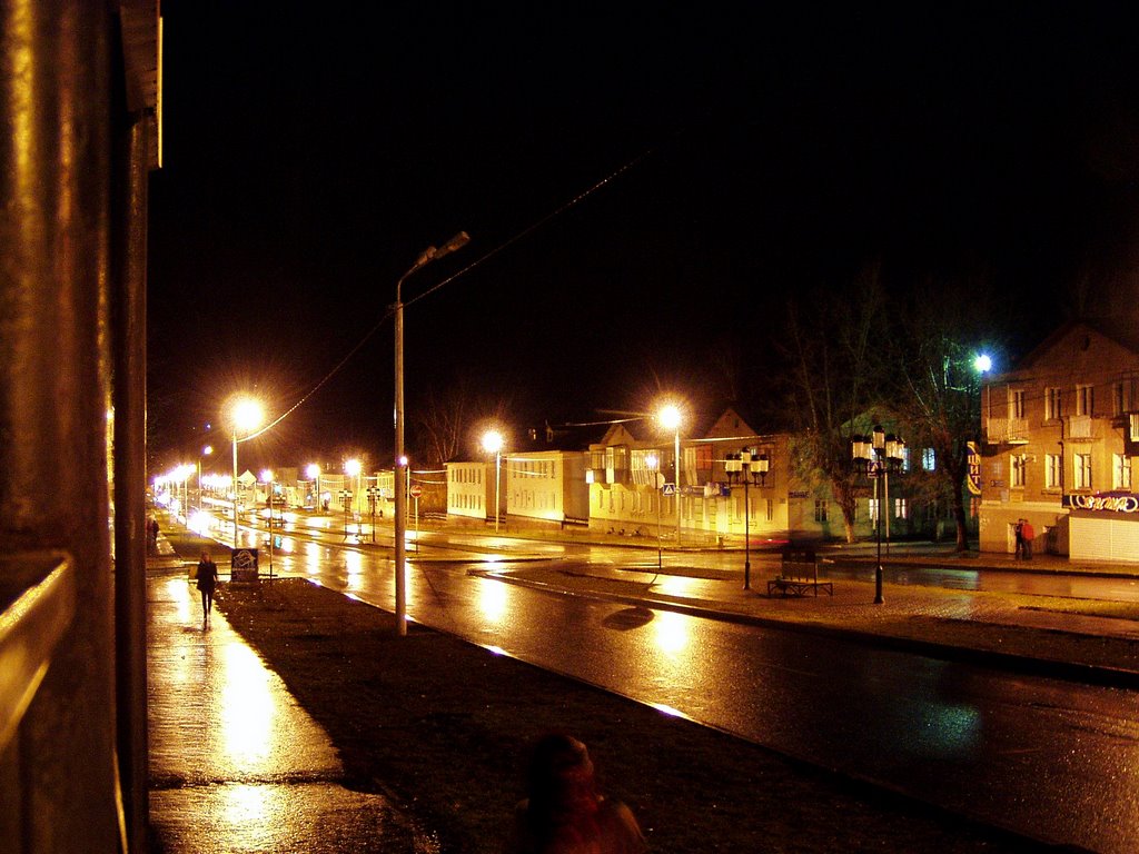 улица Чехова ночью, Альметьевск