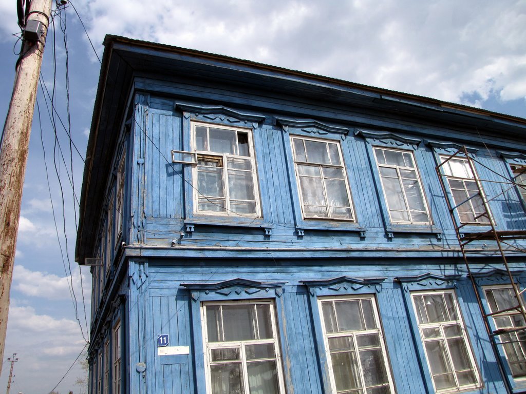 Здание бывшей школы. Bazarnyye Mataki, Tatarstan (Russia), Базарные Матаки