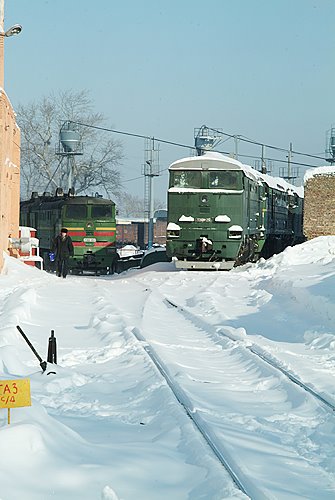 Locomotives in Yard, Bugulma, Бугульма