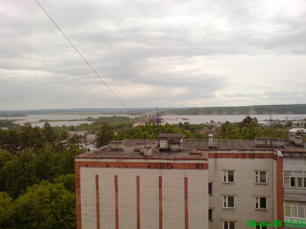 Вид на ж.д.мост с Зелёного Дола, Зеленодольск