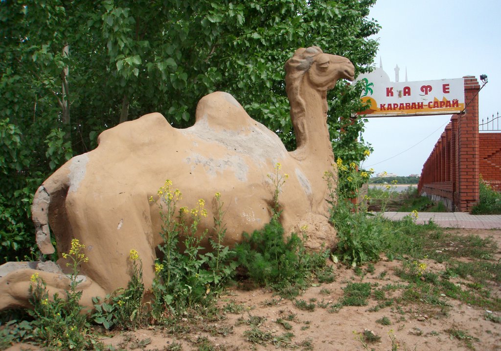 Statue of Camel near cafe "Caravanserai", Казань