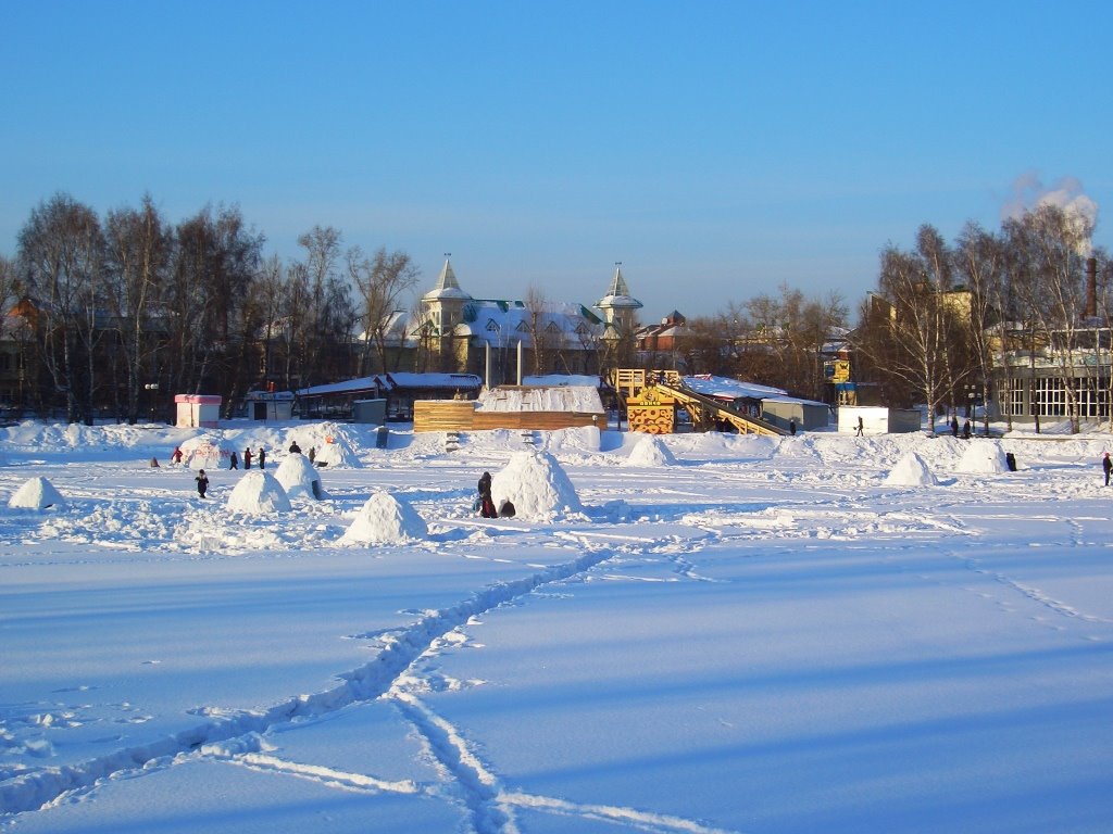 традиционное соревнование "Золотая иглу" на Белом озере / traditional contest "Golden Iglu" on the White Lake, Томск