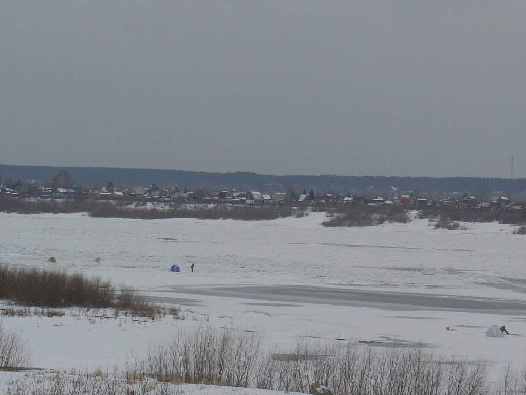 Tomsk, el río en invierno, Томск