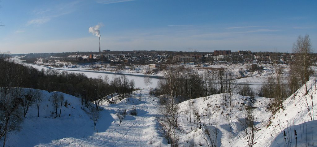 Город Алексин с высоты. 2010 год. Фотография Потапова И. - Россия Тульская облас