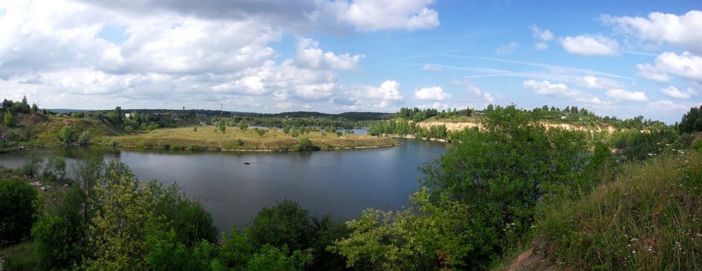 Panorama Barsukovsky career. Tula region., Барсуки