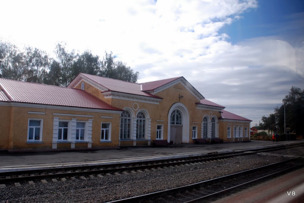 Железнодорожный вокзал Жданка.  Фото Виктора Белоусова., Богородицк