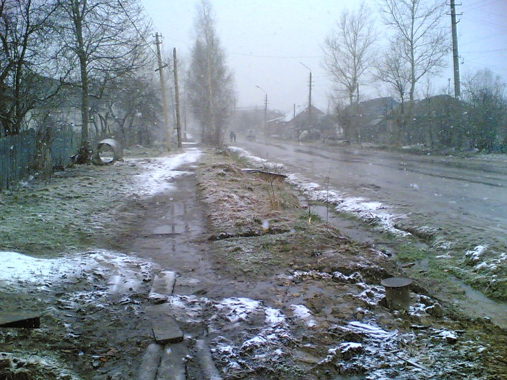 21 ‎апреля ‎2005 ‎г., ‏‎12:54=п.Ленинский ул.Центральная, вид на Север, Ленинский