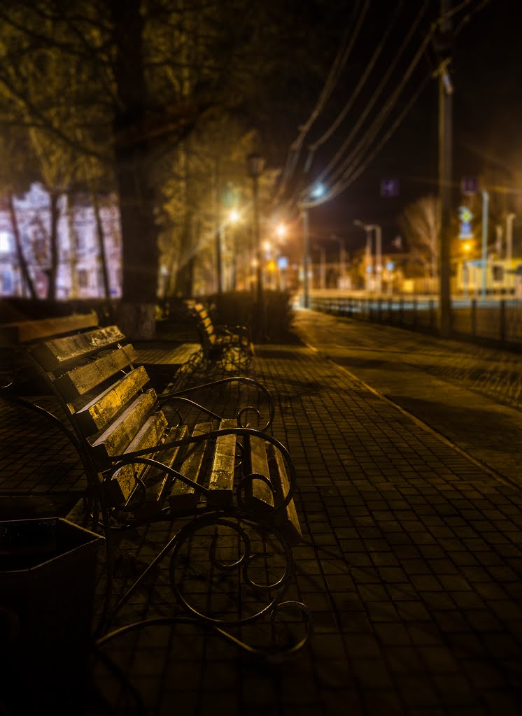 Bench in park., Ишим