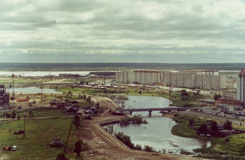 View to Surgut from the roof of the building of "Surgutgazprom", Сургут