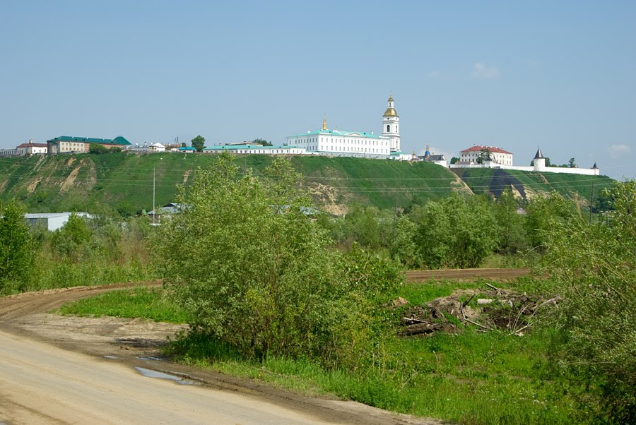 Вид на Кремль, расположенный на вершине Троицкого мыса / View of the Kremlin located at top of Troitsk cape (14/06/2008), Тобольск