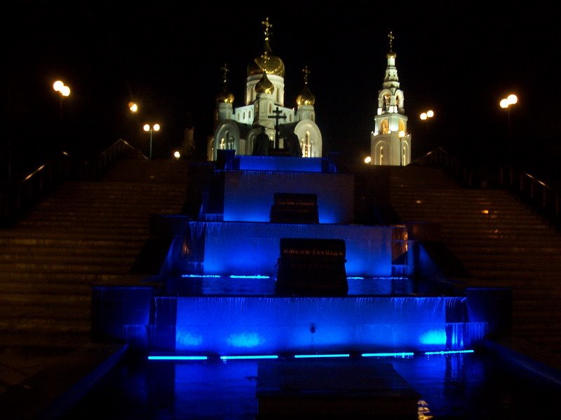 Храм ночью 2я ступень, Ханты-Мансийск