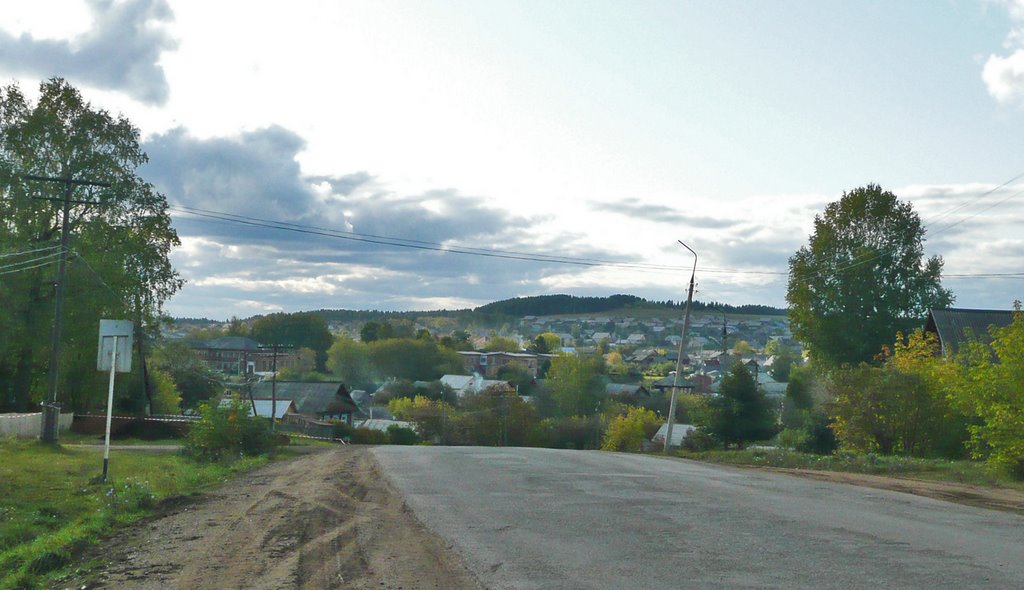 Вид на село с больничной горы. Дебесы, осень-2009, Дебесы