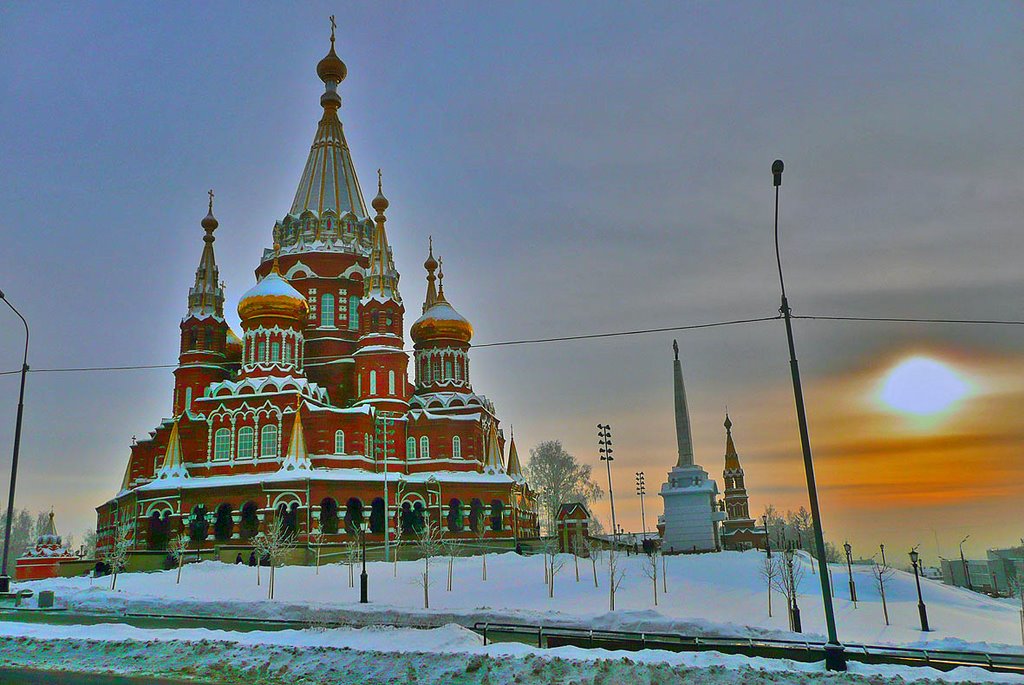 Морозный день, Красная горка, Собор Михаила Архангела, Ижевск