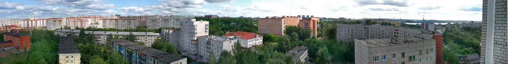 Вид на центр Ижевска от речки Подгоренки, Ижевск
