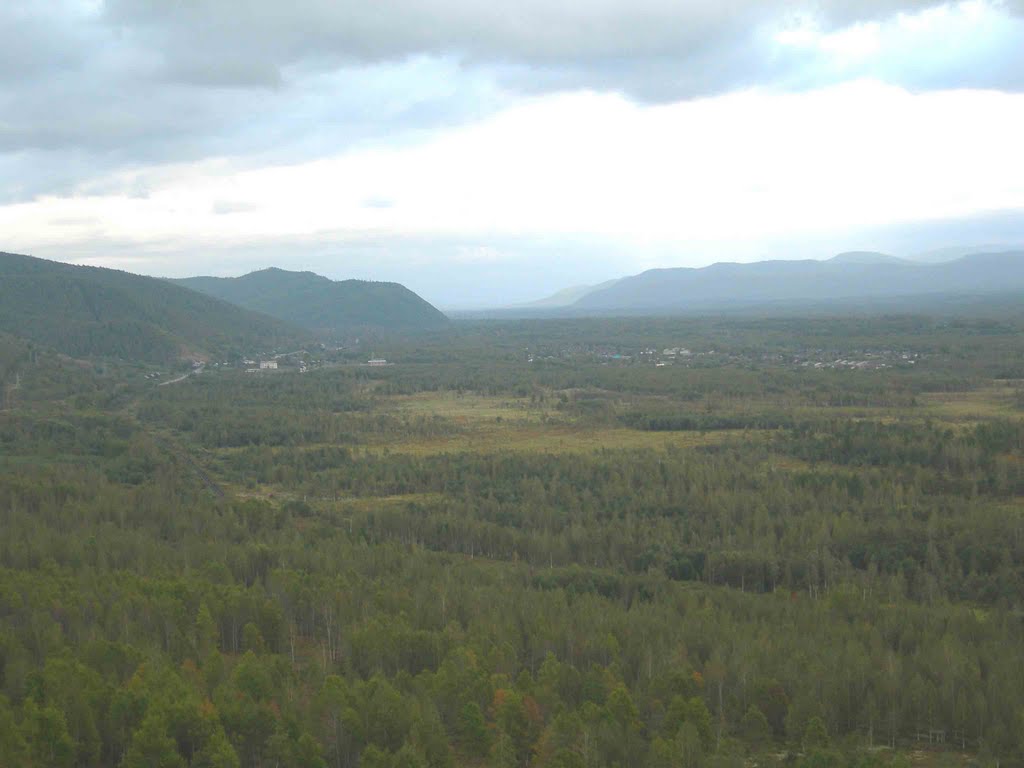 Вид на поселок с перевала, Гурское