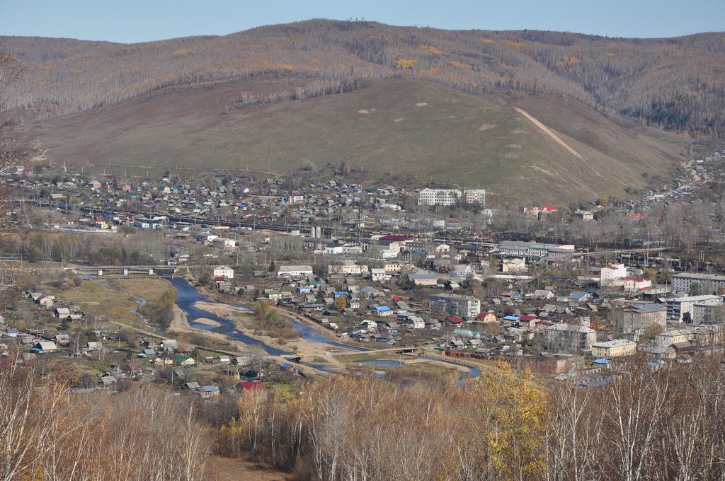 Obluchye (2012-10) - View to northern part of town, Облучье