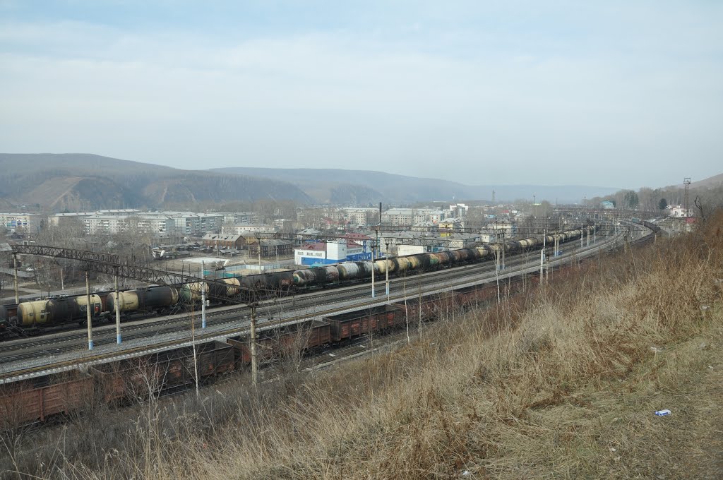 Obluchye (2012-11) - Obluchye and railway, Облучье