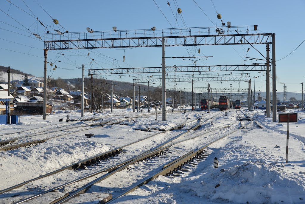 Obluchye (2013-02) - Crossing the railway, Облучье