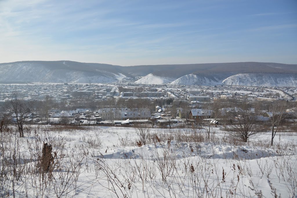 Obluchye (2013-02) - Town view from east, Облучье