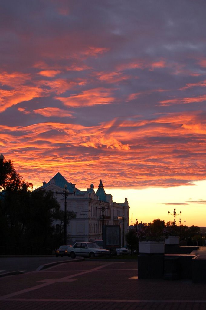 俄罗斯哈巴罗夫斯克--Sunset--晚霞, Хабаровск