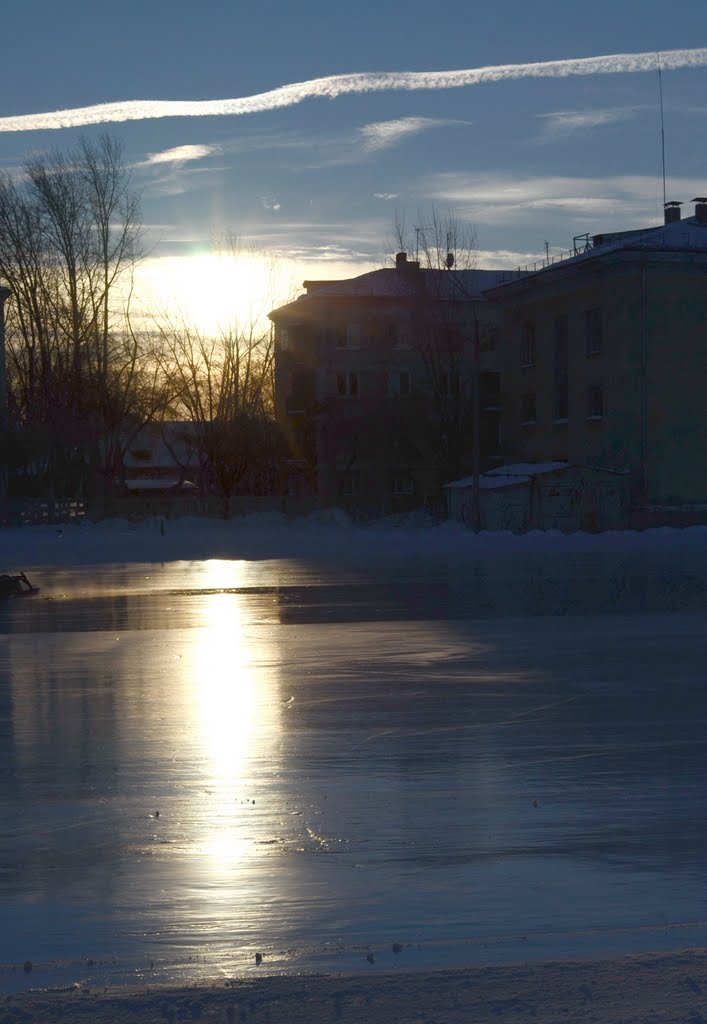 sunrise at the skating rink, Озерск