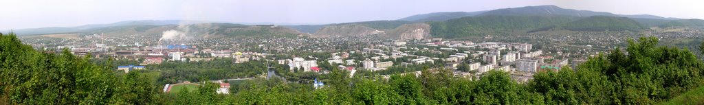 г.Аша. Панорама  с Липовой горы., Аша