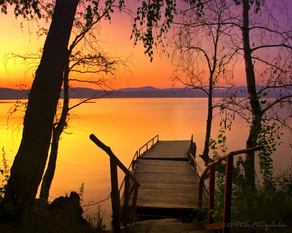 Озеро Тургояк закат