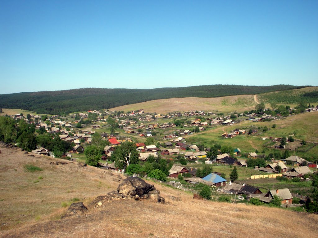 Вид с горы на ул. Ельцова, Верхний Уфалей