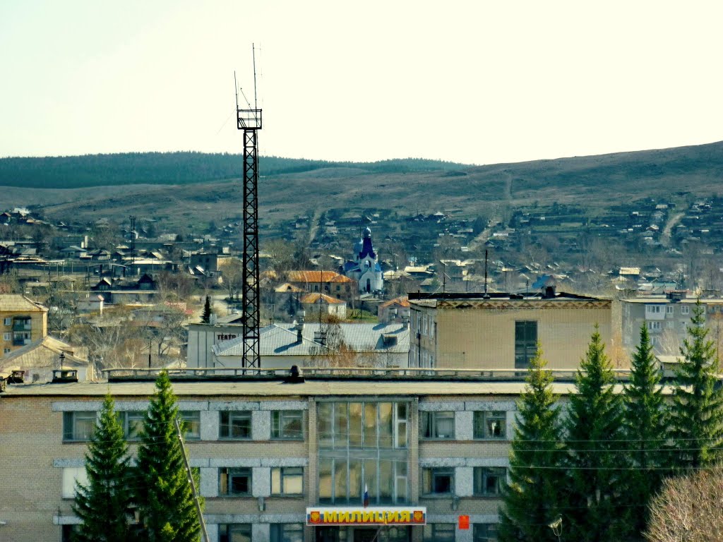 Вид с заброшенного здания по ул.Прямицына, Верхний Уфалей