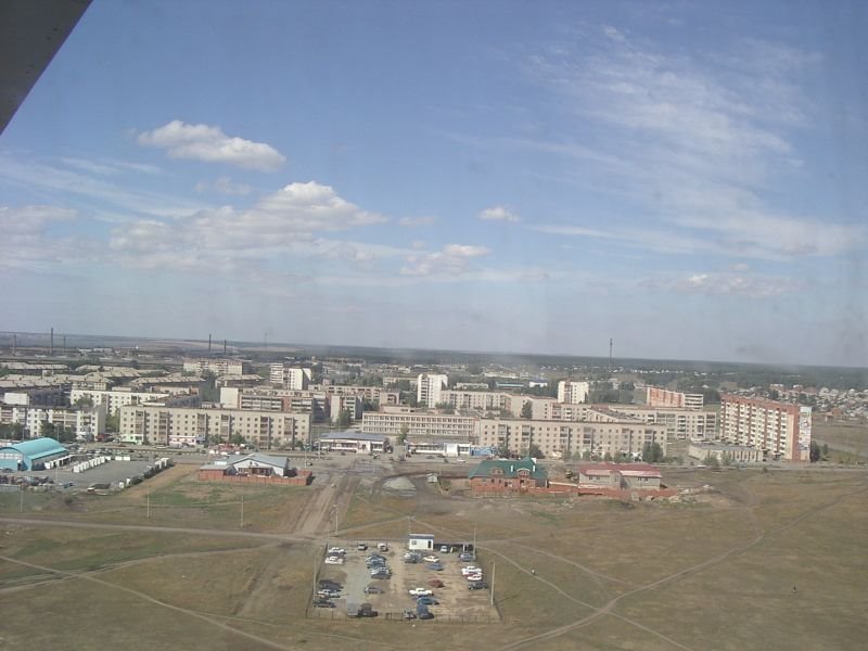 Вид с самолета, Южно-Уральск